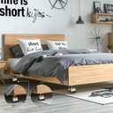 4 Pcs Bed Stoppers to Prevent Sliding - BOIVSHI 2.9"x2.3" Silicone Caster Cups - Furniture Stoppers to Prevent Sliding, Bed, Sofa, Chair - Floor Protectors and Prevents Scratches - Black