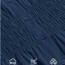 ZESICA Womens 2026 Spring Long Sleeve Blouse Business Dressy Casual Button Down Shirts Peplum Tops Fashion Trendy Clothes (Blue, S)