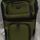 U.S. Traveler Rio Lightweight Softside Rolling Carry-on Suitcase, 2-Wheel Single, Green
