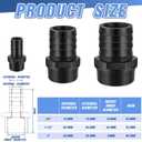 2 Pieces Pool PVC Fitting Tube Fitting Adapter Barbed Hose Fittings Barbed x NPT Male for Industrial Tube Portable Water Garden Kitchen Hose Swimming Pool Pump(1-1/2",Black,4 Pcs)