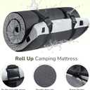 Memory Foam Camping Mattress 2.5 inch, Twin Portable Roll Up Camping Sleep Topper with Waterproof and Non-Slip Bottom, Camping Car Mat with Travel Bag, 75"38"2.5", Grey