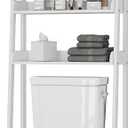 UTEX Over The Toilet Storage Shelf, 3-Tier Over Toilet Bathroom Organizer, Above Toilet Shelves Rack (White)