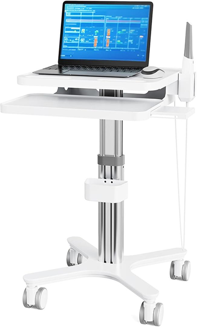 Dental Scanner Cart with Oral Scanner Holder, Height Adjustable