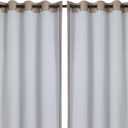 Chyhomenyc Window Blackout Curtain Liners with 18 Rings, Thermal Insulated 100% Blackout Liner for 108 Inch Curtains, Each 50Wx104L, 2 Liners Per Set with 18 Pieces Rings (Greyish White)