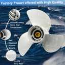 13 1/2x15-K Outboard Propeller for Yamaha Engine 60HP 70HP 75HP 80HP 85HP 90HP 115HP 130HP15 Tooth, RH 3-BladeReplaces 6E5-45947-00-ELWhite