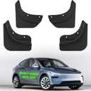 Mud Flaps for Tesla Model Y Juniper 2025-2026 - Tesla Model Y Juniper Exterior Accessories 2025 - TPE No-Drill Splash Guards, All-Weather Protection Mud Flaps for Model Y Juniper