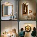 Picture Lights for Wall Battery Operated, Rechargeable Light for Pictures with Remote & Timer, Gold Art Light for Paintings 24 Inch Wireless Dimmable Cordless Gallery Frame Lights with 3CCT