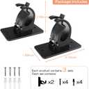 CIEMGNZOC 6-Pack Curtain Bracket Holders, Universal Self-Adhesive Wall Mounts, Fits 0.6'' to 1.5'' Rods, Black
