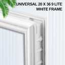 Pushglossy 20'' x 36'' Entry Door Frame Insert Only Replacement Kit (Glass Not Included) 9 Lite Exterior Front Door Window Frame Grille Inserts Replacement Kit for Home Improvement