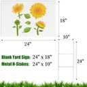 Newflager 10 Pack 18 x 24 Inches Large White Corrugated Plastic Yard Sign with Metal Stakes for Birthday, Real Estate Garage Sale Signs, Rent, Guidepost Decorations