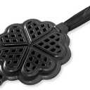 Nordic Ware 01705 Sweetheart Waffler, CastAluminium Pan, Heart Shaped, Mini Waffle Maker, Black Five 3.5 inch cavities