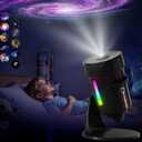 Galaxy ProjectorUpgraded HD Star Projector Lens, 10 Realistic Nebula Scenarios Room LightsTimer off Controls&8-Color Night LightSuper Wide Ceiling Coverage for Bedrooms Home Theaters Kids Rooms (Black)
