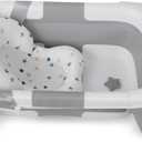 Baby Bathtub for Newborn Infant, Collapsible Baby Bathtub with Temperature Display & Soft Cushion, Infant to Toddler Bathtub, Portable Foldable Travel Bath Tub, 0-24 Months (Grey)
