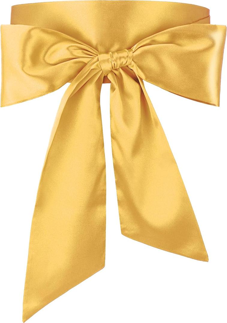 Glitopper Women Satin Waist Belts Dress Sash Waist Belt for Special Occasion Bridal Wedding Prom Formal 3.5'' Wide