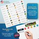 Magnetic Dry Erase Chore Chart for Kids with 34 Chore & Title Magnets, 49 Star Incentive Magnets, Storybook - Reward, Behavior, and Responsibility Chart for Toddler and Kids at Home