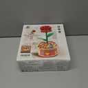 MIEBELY 3D Wooden Puzzles for Adults, Light Up 3D Puzzle Flower Rose Building Puzzle with Music Box, 216 pcs Craft Birthday Gift for Adult and Teen