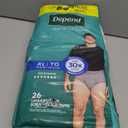 Depend Fresh Protection Adult Diapers, Incontinence Underwear for Men, Disposable, Maximum, Extra-Large, Grey, 26 Count