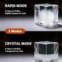 Electactic Clear Ice Cube Makers- Produces 9 Large, 1.6" Clear Ice Cubes per Hour, 24H Timer, Self-Cleaning, 5 Ice Cube Sizes for Cocktails, Whiskey & Bourbon