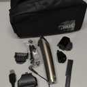 WAHL USA Stainless Steel Lithium Ion 2.0+ Slate Beard Trimmer for Men - Electric Shaver, Nose Ear Trimmer, Rechargeable All in One Men's Grooming Kit - Model 9864