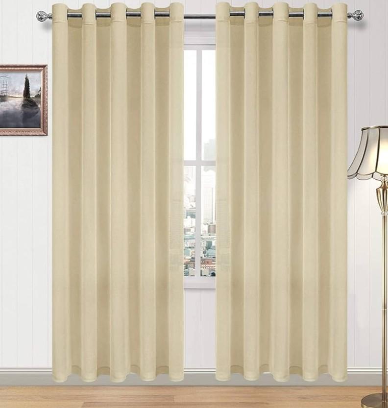 DWCN Beige Sheer Curtains Linen Look Semi Transparent Voile Grommet Curtains for Living Dining Room Drapes 70 x 84 Inch Long, Set of 2 Panels DWCN Beige Sheer Curtains Linen Look Semi Transparent Voile Grommet Curtains for Living Dining Room Drapes 70 x 84 Inch Long, Set of 2 Panels