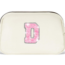 Uygafly Gifts for Girls Teens Kids - Birthday Gifts for Daughter Sister Her,Teen Girl Essentials,Travel Essentials,Cute Teen Trendy Stuff Waist Packs Belt Bag Crossbody Bag | Cream,Initial S