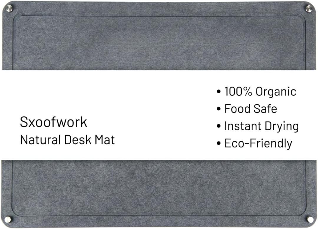 Large Diatomaceous Earth Stone Dish Drying Mat – Quick Drying, Super Absorbent Kitchen Mat for Counter, Dish Drying Rack, Non-Toxic Food Grade Stone Bath Mat, 24" x 16"