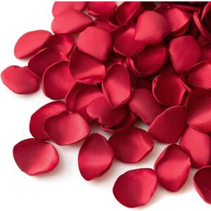Ling's moment Rose Petals, Silk Flower Petals for Wedding/Aisle/Flower Girl Baskets/Table Centerpiece Decor,etc. Dark Red 200pcs