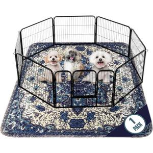 Washable Pee Pads for Dogs - XXL (1 Pack) 6 FT X 6 FT Super Absorbent Reusable Puppy Training Pads - 100% Waterproof, Leak-Proof & Non-Slip Whelping Pads for Pet Housebreaking (Blue Medallion)