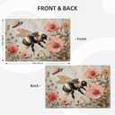 Taimeng Flower Bees Placemats Set of 4, Colourful Table Mats Washable Place Mats for Farmhouse Home Party Kitchen Dining Indoor Outdoor Restaurants 12x18 Inch