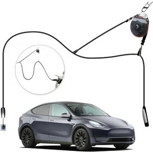 EV Charger Retractable Cord Reel, Overhead EV Charging Cable Organizer for Garage, 6.6 ft Reach, Ceiling or Wall Mount, Compatible with Tesla NACS & Most J1772 Cables
