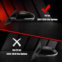 Glossy Black Side Mirror Cover Caps Replacement for 2011-2015 Kia Optima K5, Directly Replace Style, Not Sticker Style