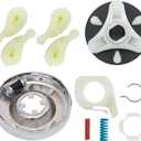 BlueStars 285785 Washer Clutch Assembly Kit & 285753A Motor Coupling & 4pcs 80040 Agitator Dogs Replacement Part  Compatible with Whirlpool Kenmore Washers  Replaces 285331 3351342
