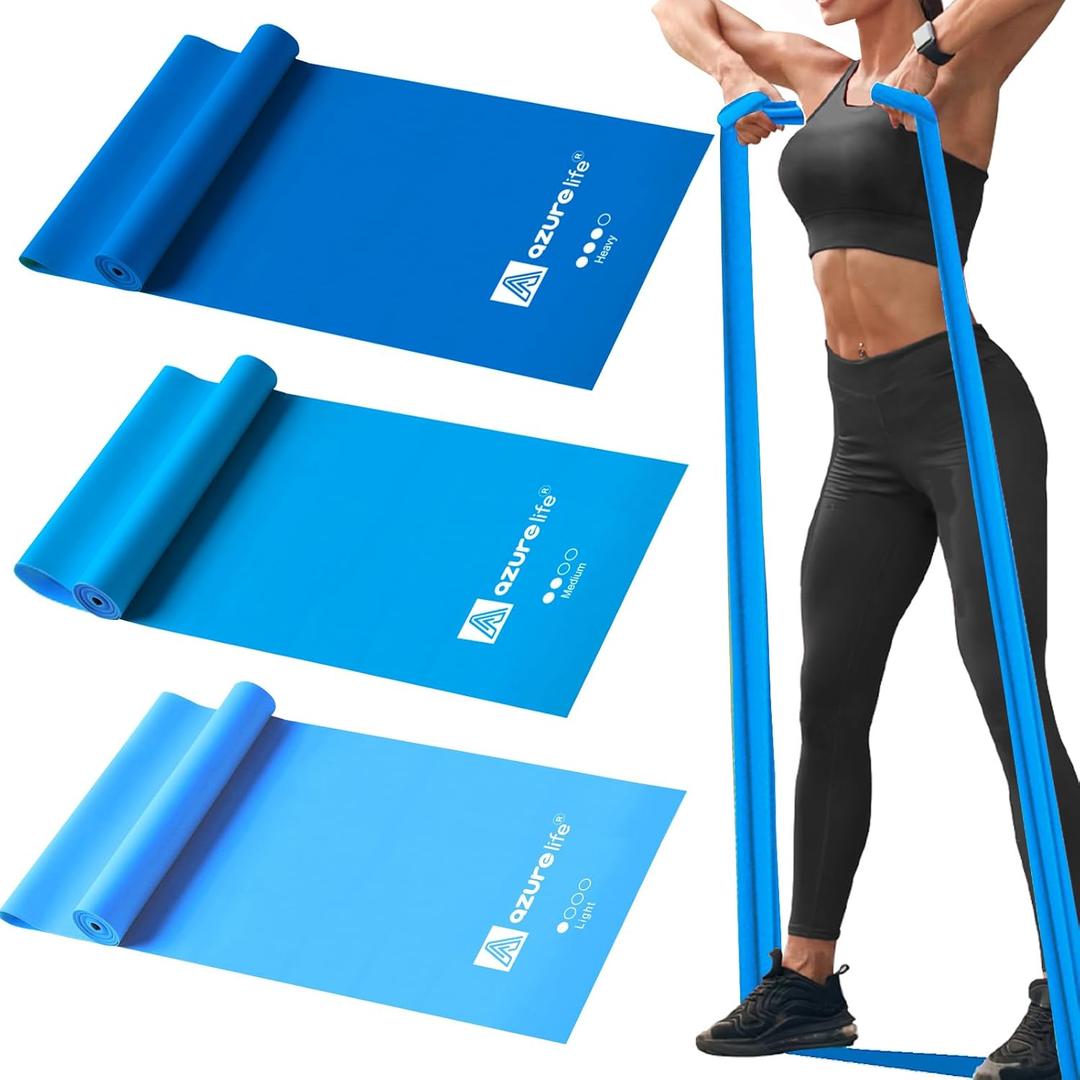 Resistance Bands,Professional Long Non-Latex Elastic Stretch Bands,Exercise Bands for Physical Therapy, Yoga, Pilates, Rehab, at-Home or The Gym Workouts, Strength Training (5-FT, Blue)