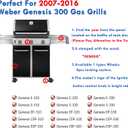 Genesis E330 4 Burner Series Grill Parts 7621 Flavorizer Bars Heat Deflectors Sear Burner Replacement Parts for Weber Genesis 300 Parts E-330 S-330 EP-330 GBS E-310 S-310 E-320 Grill Parts