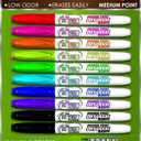 Mattel The Board Dudes: Medium Point Dry Erase Markers, 10-Pack, 9 Colors, Low Odor, Erases Easily