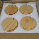 4pcs Overnight Oats Containers with Lids,Vintage Coffee Mugs gifts for women,Glass Cups with Spoons and Bamboo Lids,Great for Coffee, Overnight Oats,Juice. Excellent Choice for Gift Giving,Party