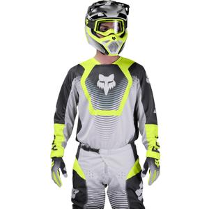 Fox Racing Men's 180 Motocross Dirt Bike Jersey (Grey/Yellow Collect)