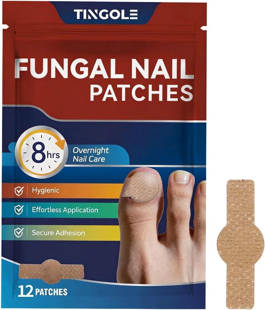 TINGOLE Fungal Nail Patches for Toenail Fungus Treatment Extra Strength, 20PATCH 8Hour Overnight Repair for Damaged Nails, Nail Fungus Treatment for Men & Women