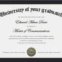 upsimples Marco de certificado con plexigls transparente, marcos de grado de diploma de fotos de 8.5 x 11 pulgadas para pared y mesa, negro, 1 paquete