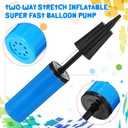 Honoson 16 Pcs 9 Inch Portable Hand Balloon Pump Hand Air Pump for Balloons, 2 Way Dual Action Manual Balloon Inflator for Birthday Party Decoration Exercise Ball Yoga Balls Pool Floats, Blue