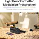Weekly Pill Organizer 2 Times a Day - Am Pm Pill Box 7 Day, Large Twice Medicine Pill Case for Daily Medication, Vitamins, Fish Oils, Supplements Portable Week Pill Holder Container, Opaque Black