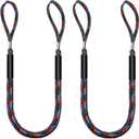 Boat Bungee Dock Lines, Boating Gifts for Men, Boat Accessories, Pontoon Accessories, Mooring Lines for Bass Boat, 4 Feet