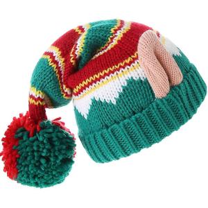 LMLALML Christmas Hats for Women, Kids and Men Elegant Knitted Warm Funny Beanie for New Year Festive Holiday Party (One Size, Christmas Stripe-adult)