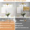 23'' 4-Light Bathroom Vanity Light, Brushed Gold Vanity Light Fixture, 4-Light-23 in