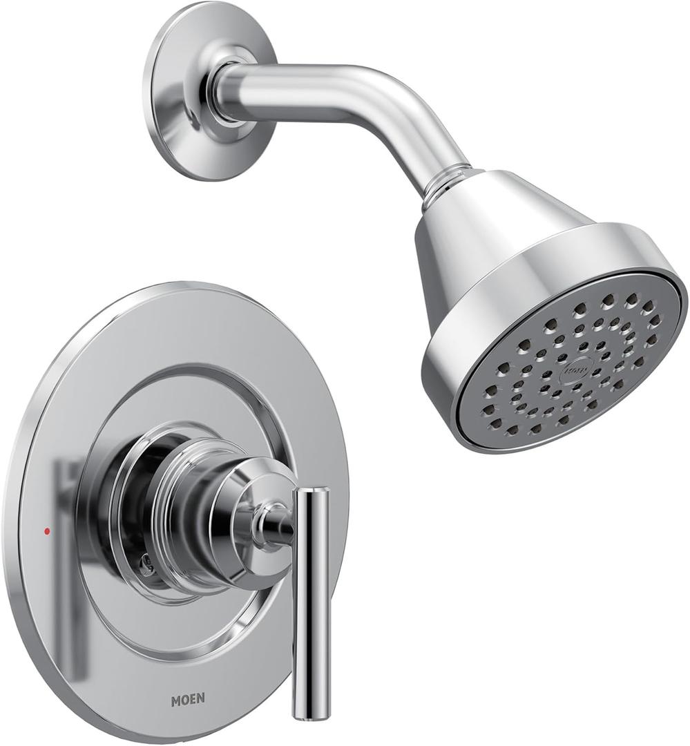 Moen Gibson Chrome Posi-Temp Pressure Balancing Eco-Performance Modern Shower Trim, Valve Required, T2902EP ((Pack of 1))