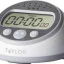 Taylor Digital Timer Counts Up and Down for School, Learning, Projects, and Kitchen Tasks, Super Loud Digital Timer, Gray