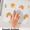 Seorsok Cute Milk & Egg Patterns Mouse Mat,Premium Textured Mouse Pads for Office Laptop,Washable Square Cute Mousepads with Extended Stitched Edges Non Slip Rubber Base 9.5"x7.8"x0.12" Inch,White