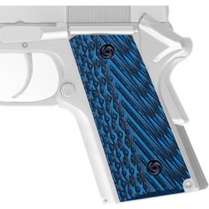 Guuun G10 Grips for Subcompact Para Ordnance 1911 Carry 9 C6 LDA - Diamond Cut Texture - 4 Color Options (Blue/Black)