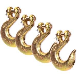 Leero 10 Pack 1/2" Clevis Slip Hook, Heavy Duty Grade 70 Slip Hooks, 11,300 LBS Working Load Limit, Tow Chain Slip Hook for Trailer Wiring, Truck, Trailer, Winch Transport Tow (Without Latch)