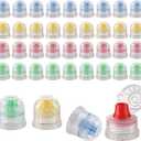 Push Pull Replacement Caps for 28 mm Water Bottle - 40 Pcs Colorful Flip Cover Plastic Replacement Lids for Soda and Sport Water Bottle - Compatible for Indoor or Outdoor Sports